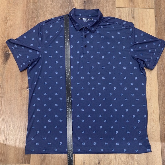 Mizzen + Main Men's Versa Golf Polo Shirt Set Sail Floral Dot Print XL Classic - Picture 3 of 8
